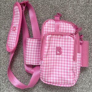 BuffBunny Pink Gingham Water Bottle Holder